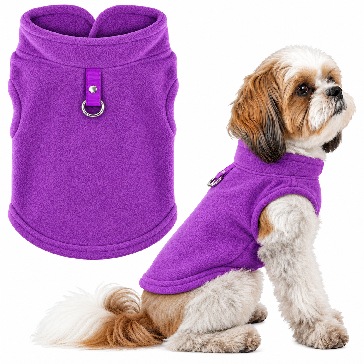 Fleece Harness Vest - Lavender