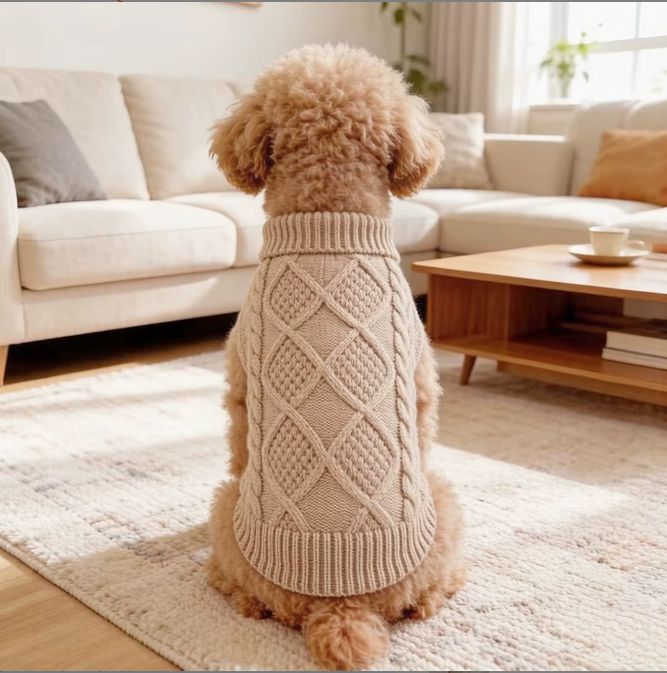 Fisherman Knit Dog Sweater
