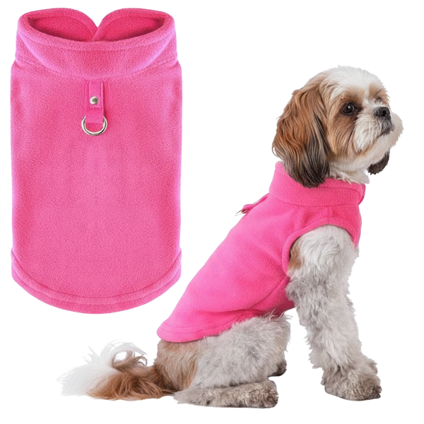 Fuchia Fleece harness Vest