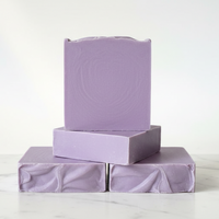 4 Lavender Soap Bars Stacked