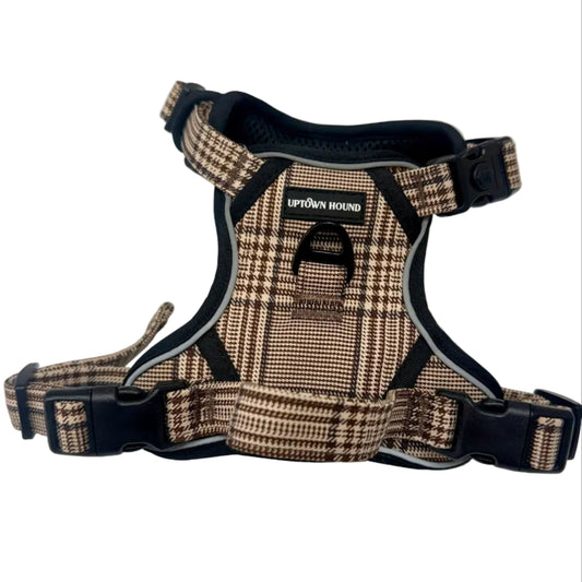 European Plaid No Pull Dog Harness - Padded Neoprene | By Uptown Hound