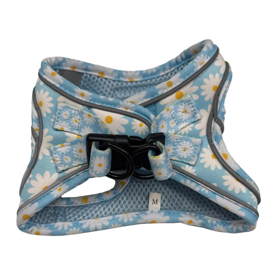 Blue Daisy Vest Harness - Padded Neoprene | By Uptown Hound