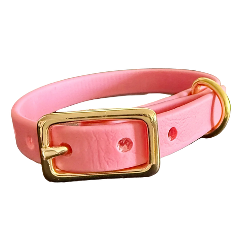 Bubble Gum Pink Waterproof Buckle Collar