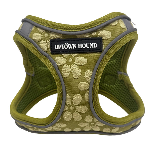 Avocado Flower Vest Harness Comfortable Padded Neoprene By Uptown Hound