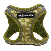 Avocado Flower Vest Harness Comfortable Padded Neoprene By Uptown Hound