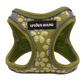 Avocado Flower Vest Harness Comfortable Padded Neoprene By Uptown Hound