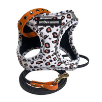 White Leopard Vest Harness Comfortable Padded Neoprene By Uptown Hound