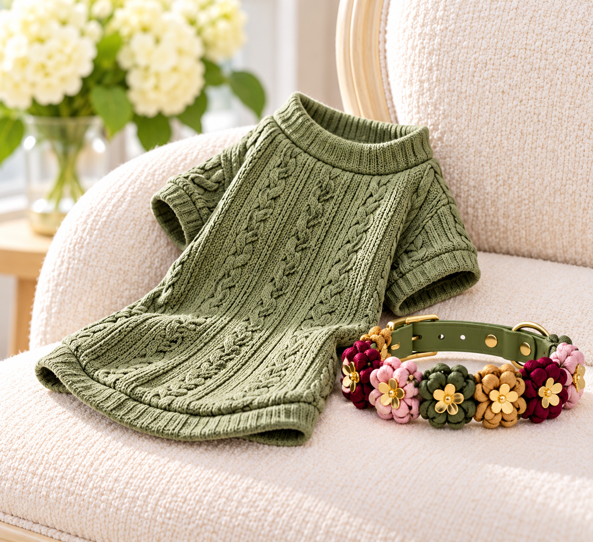 Matcha Flower Collar