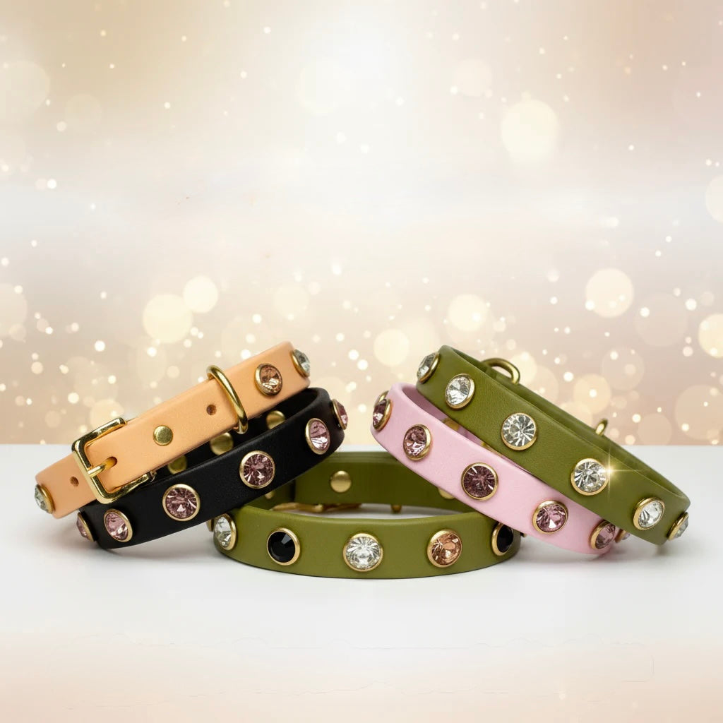 CrHound Jewels Rhinestone Dog Collar - Luxury Bling Pet Collar | The Uptown Hound