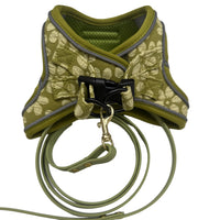 Avocado Flower Vest Harness Comfortable Padded Neoprene By Uptown Hound