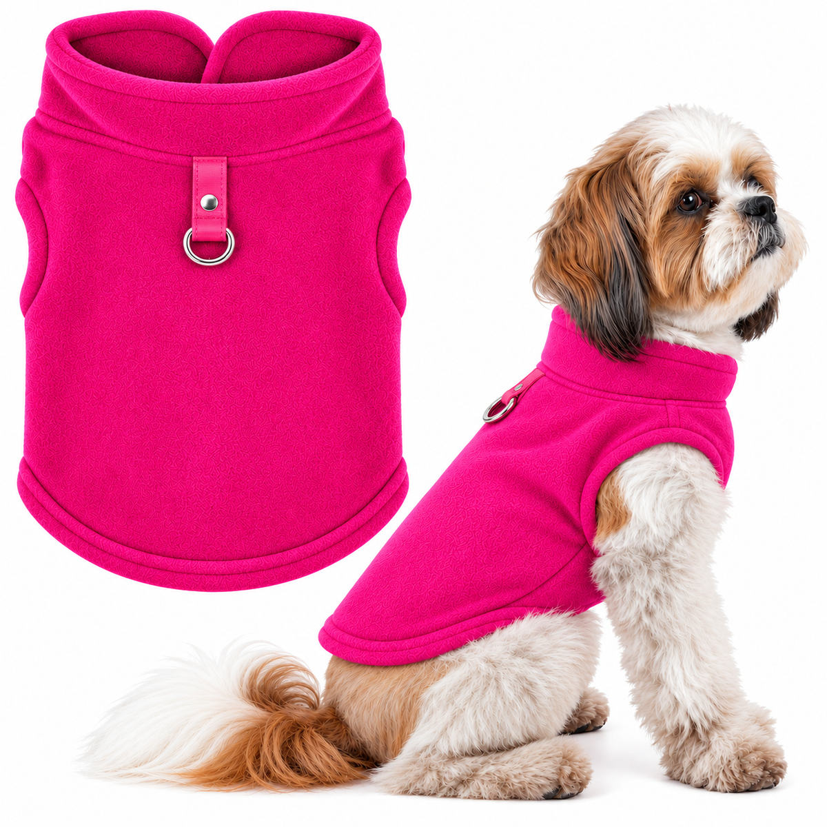 Fleece Harness Vest - Fucshia