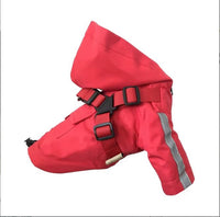 Hooded Waterproof Sports Style Raincoat Harness