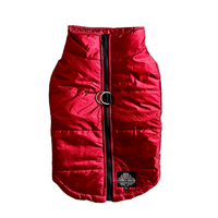 Metallic Puffer Vest Harness - Red
