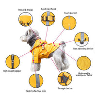 Hooded Waterproof Sports Style Raincoat Harness