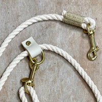 7' The Perfect Convertible Beach Rope Leash - Ecru