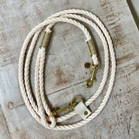 7' The Perfect Convertible Beach Rope Leash - Ecru