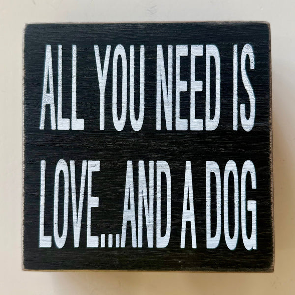 All You Need Is Love - Graphic Wooden Box Signs