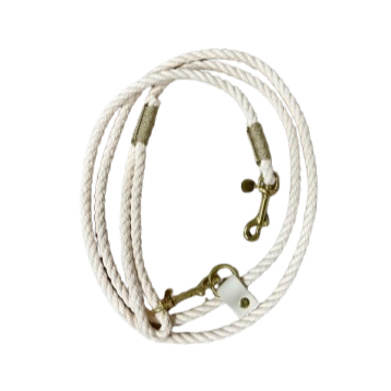 7' The Perfect Convertible Beach Rope Leash - Ecru