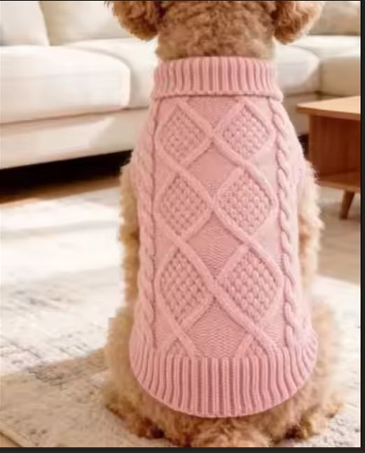 Fisherman Knit Dog Sweater