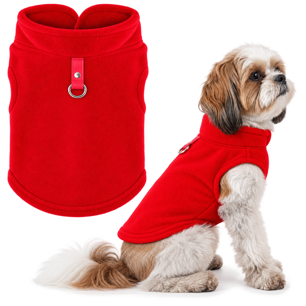 Fleece Harness Vest - Red
