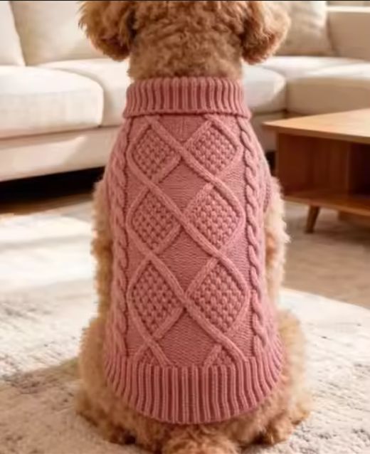 Fisherman Knit Dog Sweater