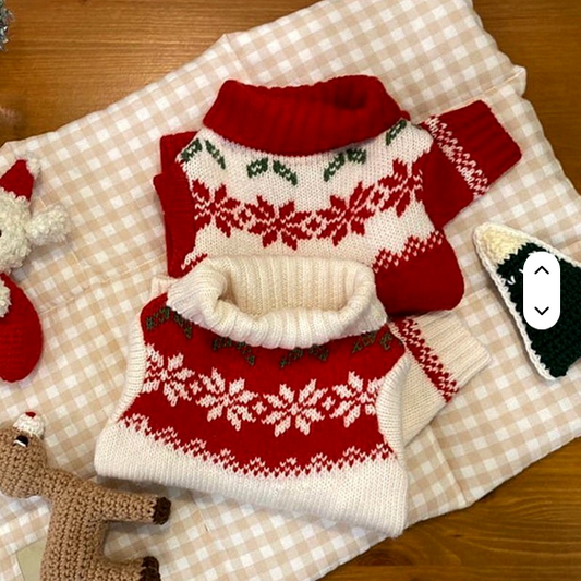 Classic White Snowflake Sweater