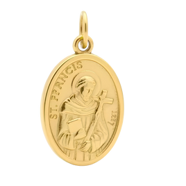 Saint Francis & Saint Anthony Charm 24k Gold Plated