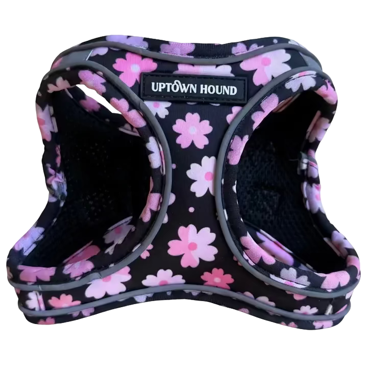 Cherry Blossom Vest Harness comfortable Padded Neoprene By Uptown Hound