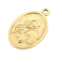 Saint Francis & Saint Anthony Charm 24k Gold Plated