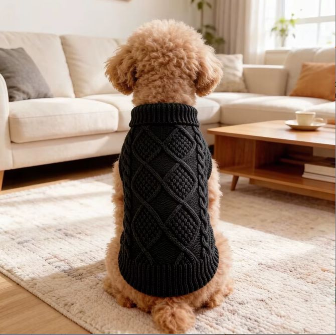 Fisherman Knit Dog Sweater