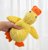 Yellow Plush Duck Squeaky Toy