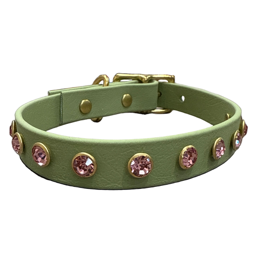 Matcha Collar w/ Pink Stones