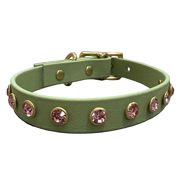 Matcha Collar w/ Pink Stones