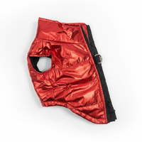 Metallic red vest - angled exterior bright