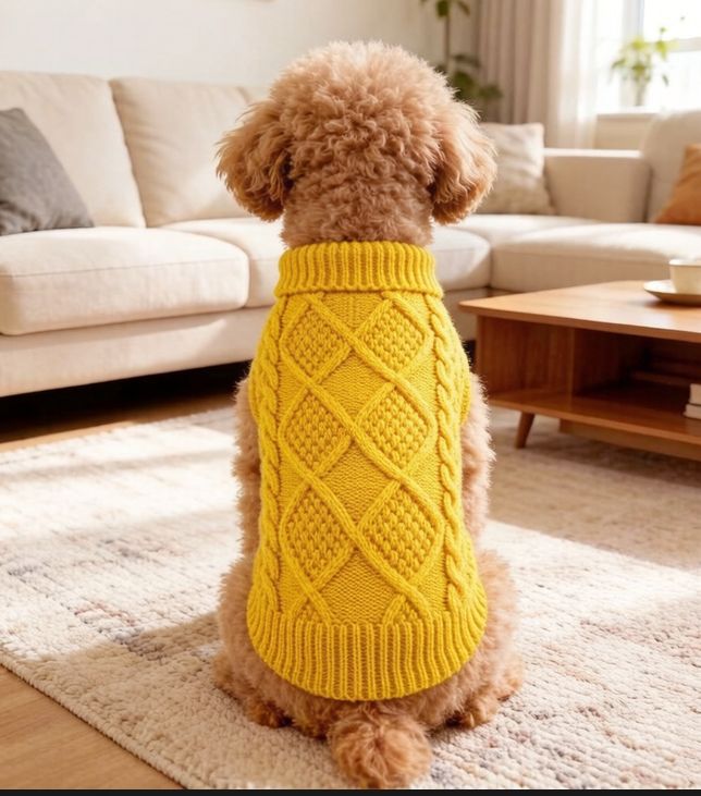 Fisherman Knit Dog Sweater